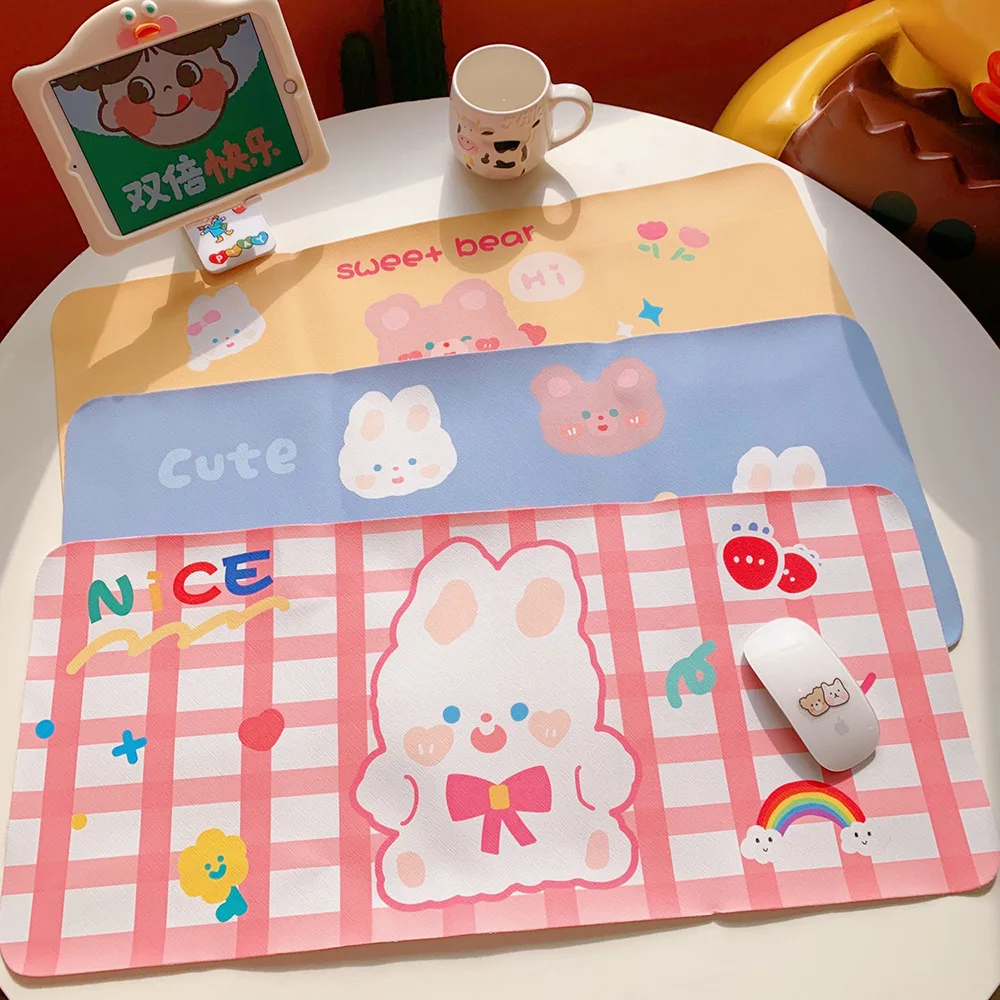 

Kawaii Cartoon Soft Table Antiskid Waterproof Desk Mat Mouse Pad Big Size Stationery Accessories Desktop Keyboard Pad Mat School