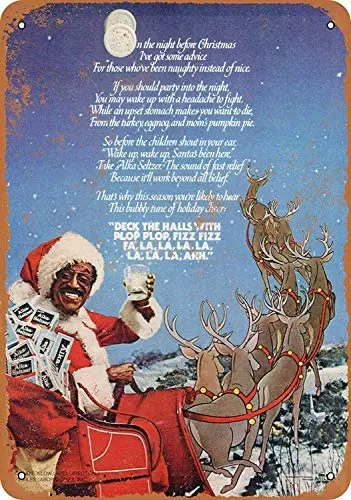 

1980 Sammy Davis Jr. for Alka Seltzer 12 X 8 Inches Retro Metal Tin Sign - Vintage Art Poster Plaque