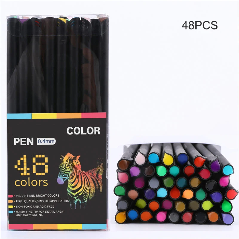 

0.4mm Colored Pens Fine Point Markers Fine Tip Drawing Pens Porous Fineliner Pen for Office School