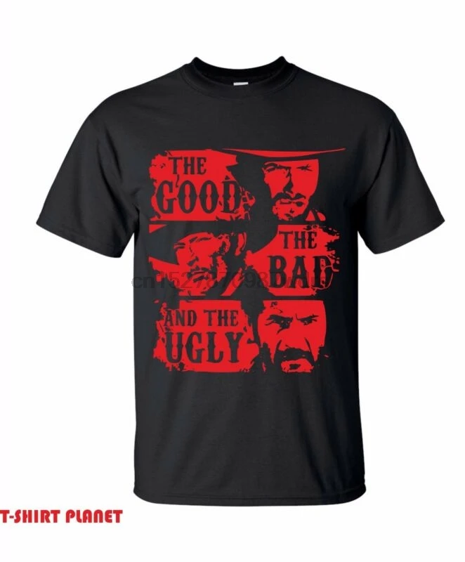 The Good Bad & Гадкий футболка Классический Спагетти Вестерн фильм бесплатная