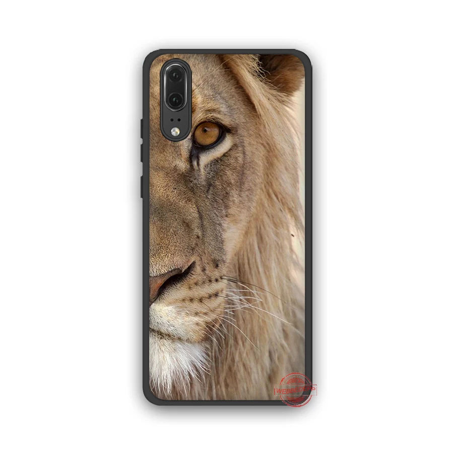 Мягкий чехол WEBBEDEPP Big Lion On Stone snow для Huawei P Smart Z Plus 2018 2019 &amp Y6 Y7 Y9 Prime V20 | Мобильные