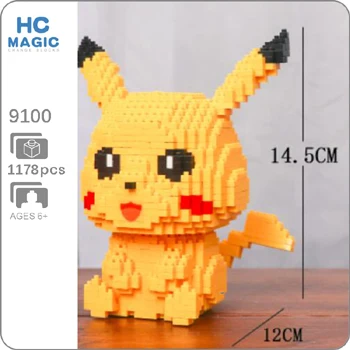 Sit Pikachu Карманный Монстр Пикачу Venusaur Blastoise мини строительство алмаз маленькие блоки игрушка Charizard Gyarados Snorlax Jigglypuff без коробки - Цвет: Sit Pikachu