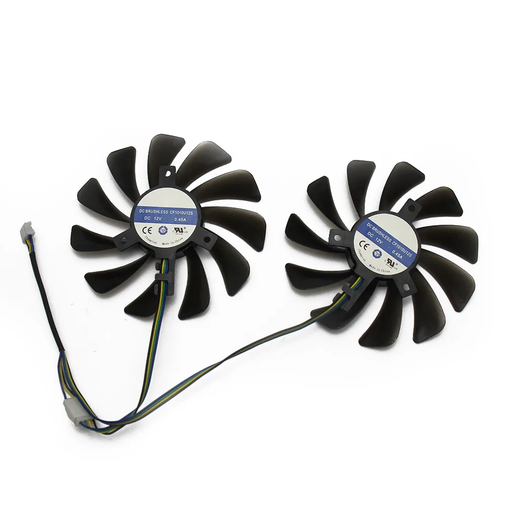 2 шт./лот 95 мм FDC10U12S9-C CF1010U12S заменить для его AMD Radeon RX 580 590 RX580 RX590 IceQX2 турбо видеокарта вентилятор охлаждения