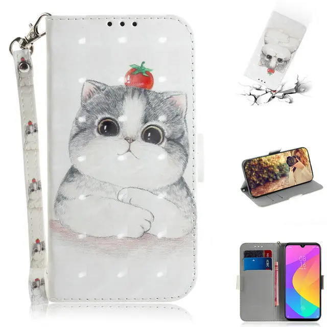 9 6,09 ''mi A3 защитный чехол Xiaomi mi A3 чехол 3D милый кошелек из искусственной кожи для Funda Xiaomi mi A 3 Чехол mi 3A чехол для телефона mi A 3 - Цвет: 9