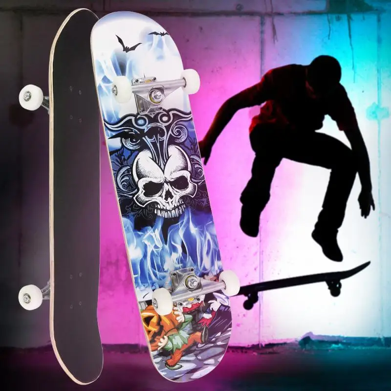 

Skateboard Double Rocker Boys Girls Mini Longboard Complete Teenagers Skate Board Maple Deck With Bearings Wheels Accessories