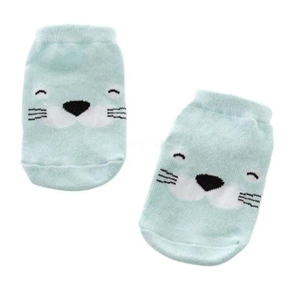 Calcetines de algod&oacute;n antideslizantes para ni&ntilde;os, ni&ntilde;as y beb&eacute;s peque&ntilde;os, tobilleros con dibujos de animales-4