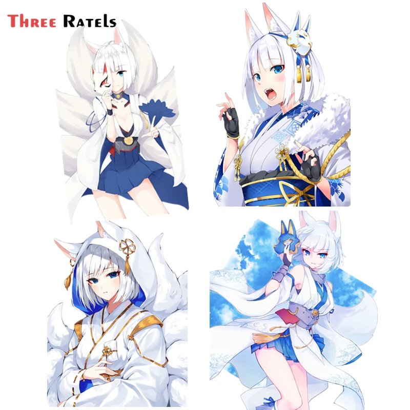

Три Ratels F295 Кага аниме девочка видео игры Azur Lane, ноутбук, мотоцикл, автомобильная наклейка из ПВХ винил и устойчивая к царапинам пленка наклей...