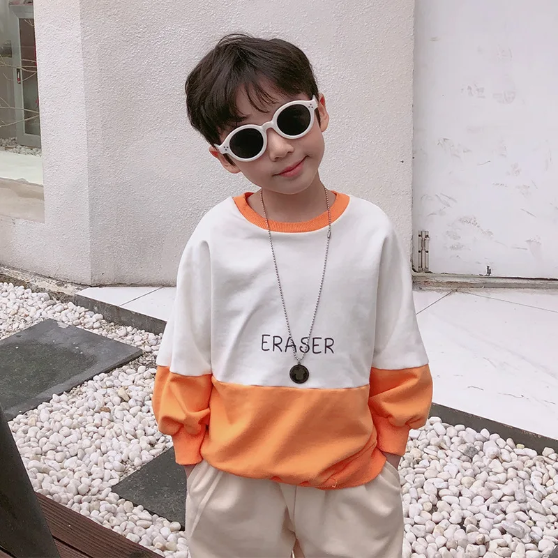 Весенний хлопковый свитер с длинным рукавом для мальчиков и девочек|Толстовки