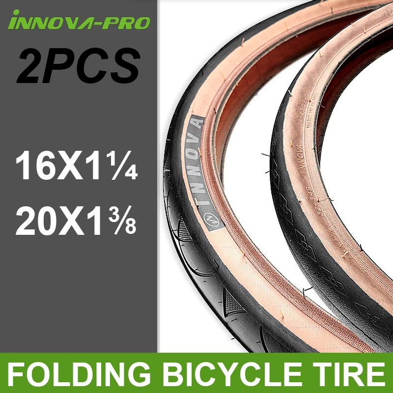 INNOVA-neumático de bicicleta plegable Ultral Sport, neumáticos de 16 y 20 pulgadas para bicicleta plegable de grava, 349/451Brompton, diámetro pequeño