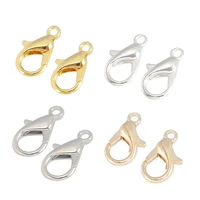 copper 18k bag gold color lobster buckle beads accessories necklace buckle diy jewelry accessories wholesale 10 pack