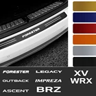 Наклейки на задний бампер автомобиля из углеродного волокна, Защитная Наклейка на багажник для Subaru Impreza WRX STI Forester Legacy Outback Tribeca XV BRZ