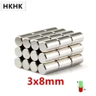 Круглые цилиндрические магниты HKHK, диаметр 3x8 мм, 200 мм, 3x8 мм, 1000-магнитный датчик шт.