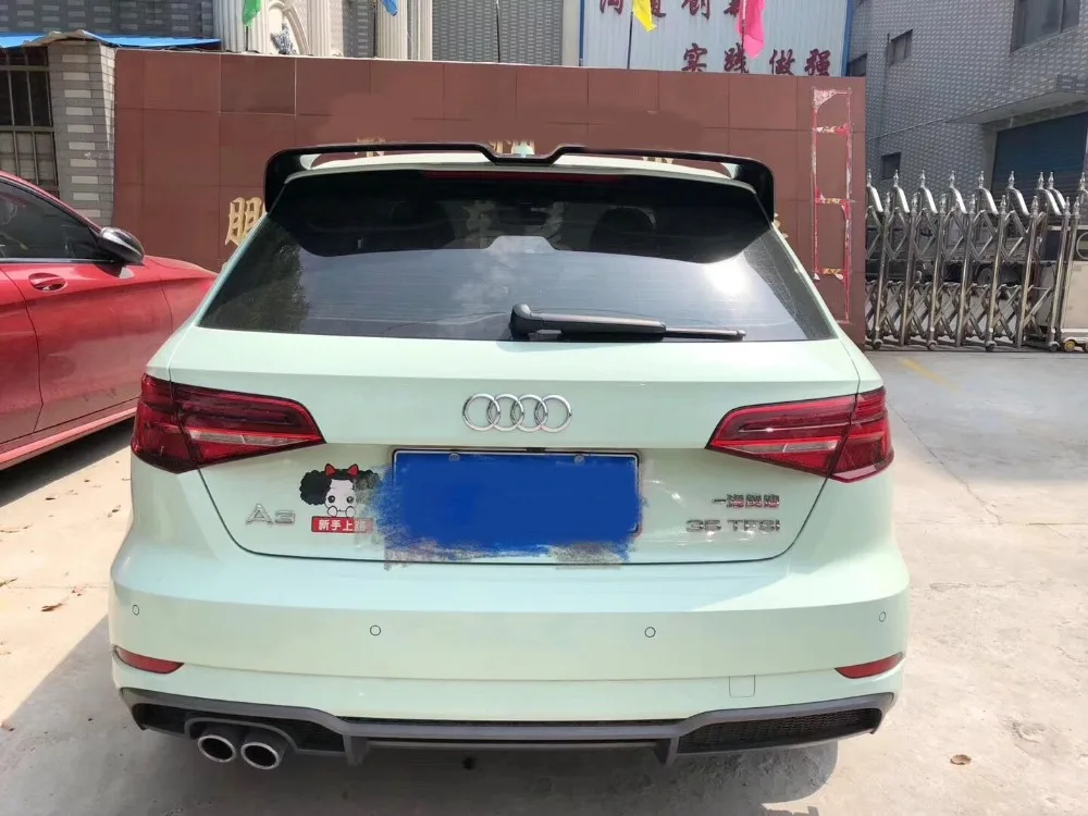 Спойлер для Audi A3 ADG 2015-2019 заднее крыло автомобиля из АБС-пластика грунтовой цвет