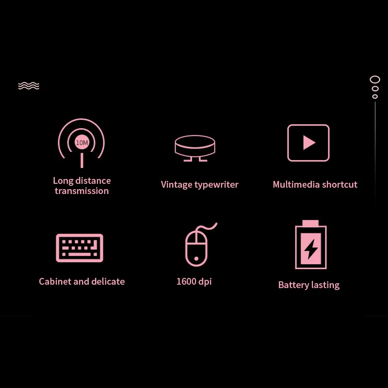 Беспроводной Bluetooth клавиатура Мышь комплект стимпанк 2 4G 1600 Точек на дюйм позиции