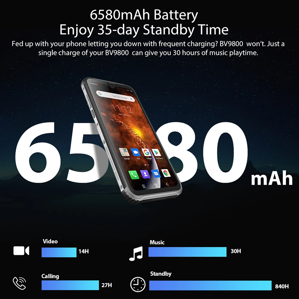 Blackview BV9800 смартфон с 6 3 дюймовым дисплеем процессором Helio P70 ОЗУ ГБ ПЗУ 128 48 0 МП 6580
