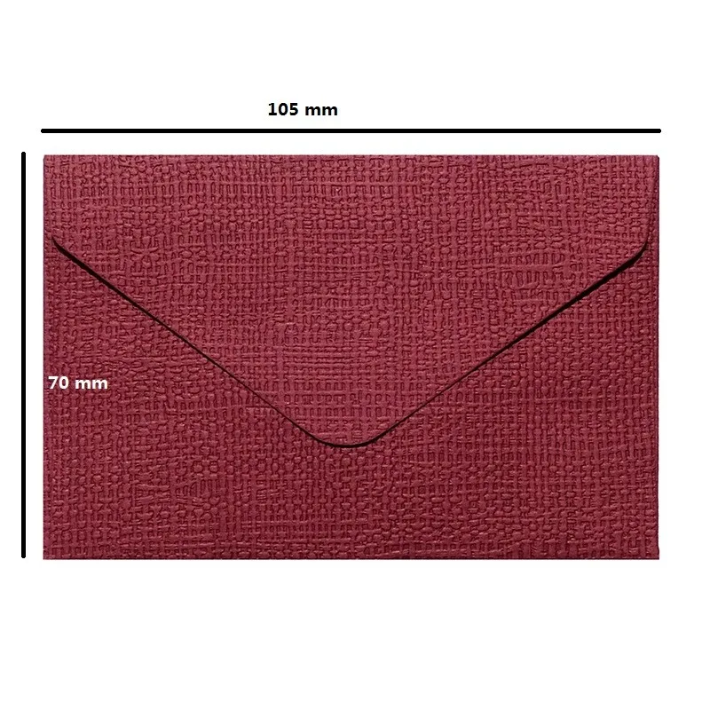 

50packs Wholesale Window Envelope Crafts Linen Textured Triangle Window Classical color Blank Wedding Invitation letter 7X10.5cm
