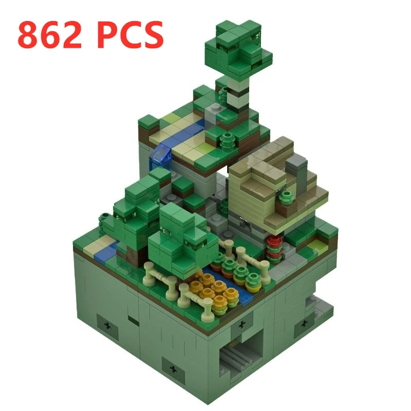 

Building Wooded Hills Famous Adventure Game World Creative Game Player MOC 51935 Building Blocks Model Kids DIY Toys Best Gifts