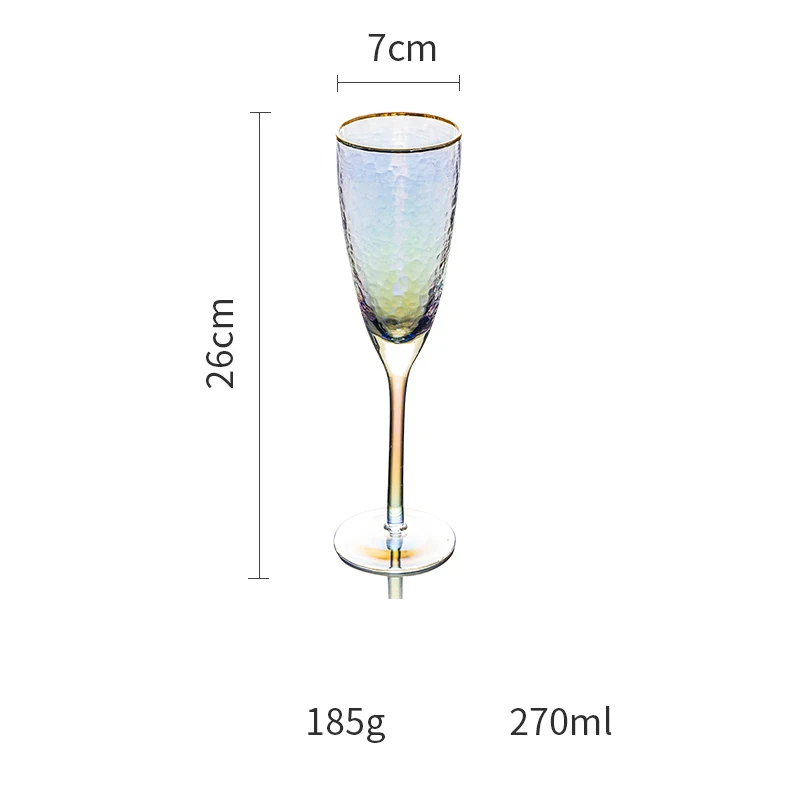 A1 270ml 1pcs Радужные хрустальные бокалы для вина, Красочные Креативные бокалы для шампанского, бокалы для вина, Свадебные фужеры, чашки для дома, посуда для напитков - Цвет: A1 270ml 1pcs