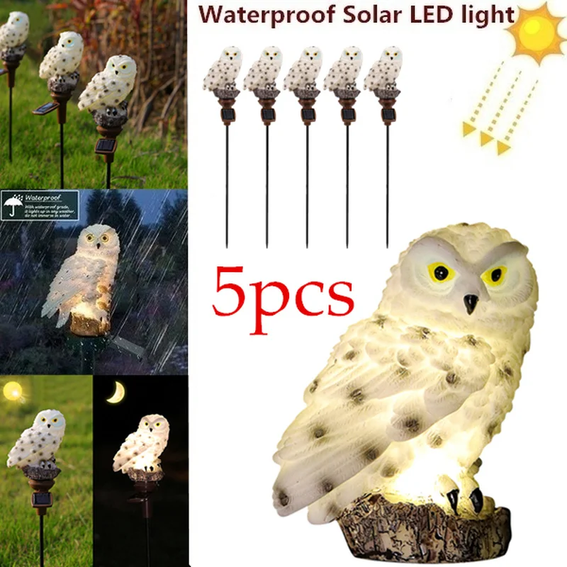 5 шт./упаковка водонепроницаемые садовые фонари с солнечной панелью|Ландшафтное