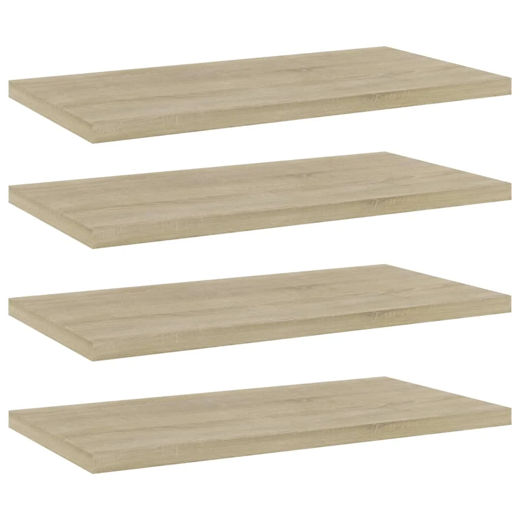 

Bookshelf Boards 4 pcs Sonoma Oak 15.7"x7.9"x0.6" Chipboard