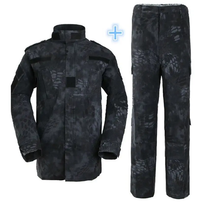 black snake Тактическая авиационная униформа, Мужская камуфляжная армейская куртка и штаны, набор для подростков, Пейнтбольная форма - Цвет: black snake