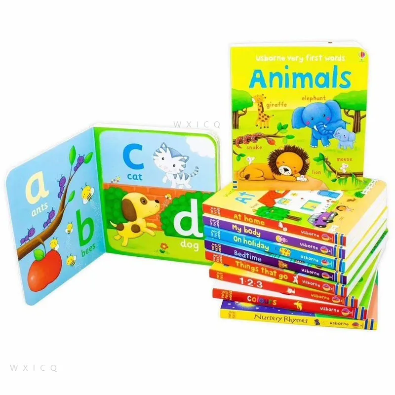 

10 книг в твердом переплете, детские развивающие игрушки, книжки для картин, просвечивающие детские английские книжки для картин, чтения