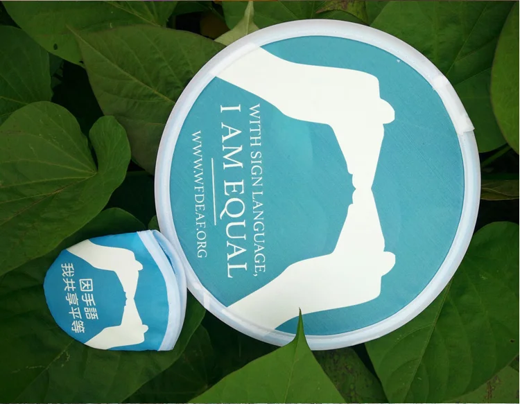 20 шт./лот сублимационная заготовка Фрисби складной нейлоновый Печатный