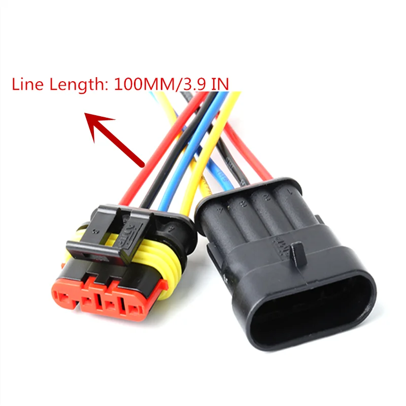 Набор 4-контактных штекеров водонепроницаемое уплотнение для электрического