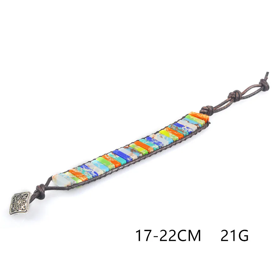 Браслет с 7 чакрами ювелирные изделия ручной работы разноцветные бусины из