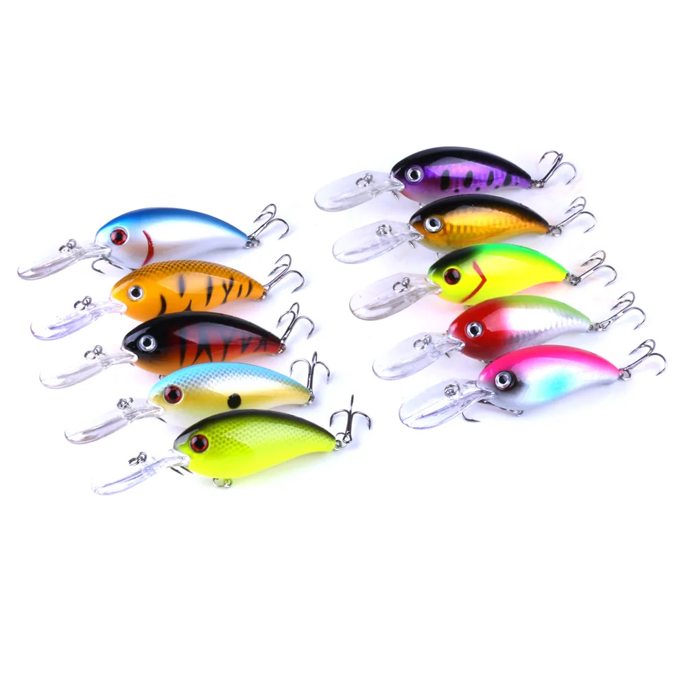 

10Pcs Crankbait fishing Wobblers 14g 10cm artificial Crank Bait Bass Fishing Lure pike trolling pesca carp Fishing Tackle