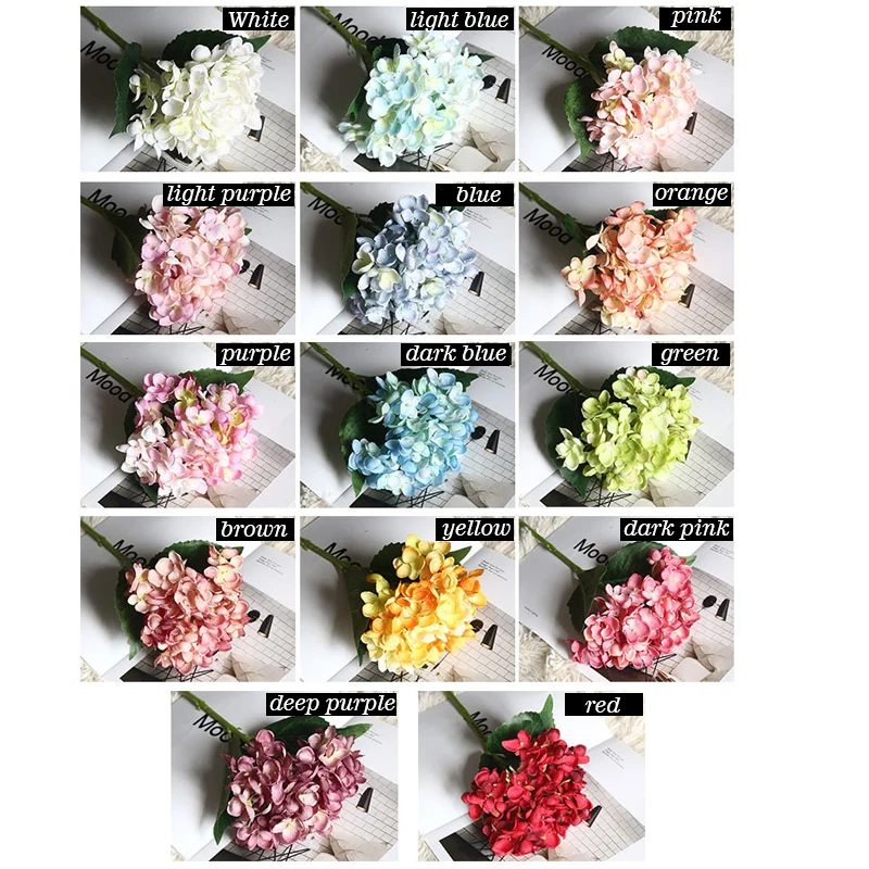 46 см искусственные цветы ветка гортензии домашний Свадебный декор Осенний