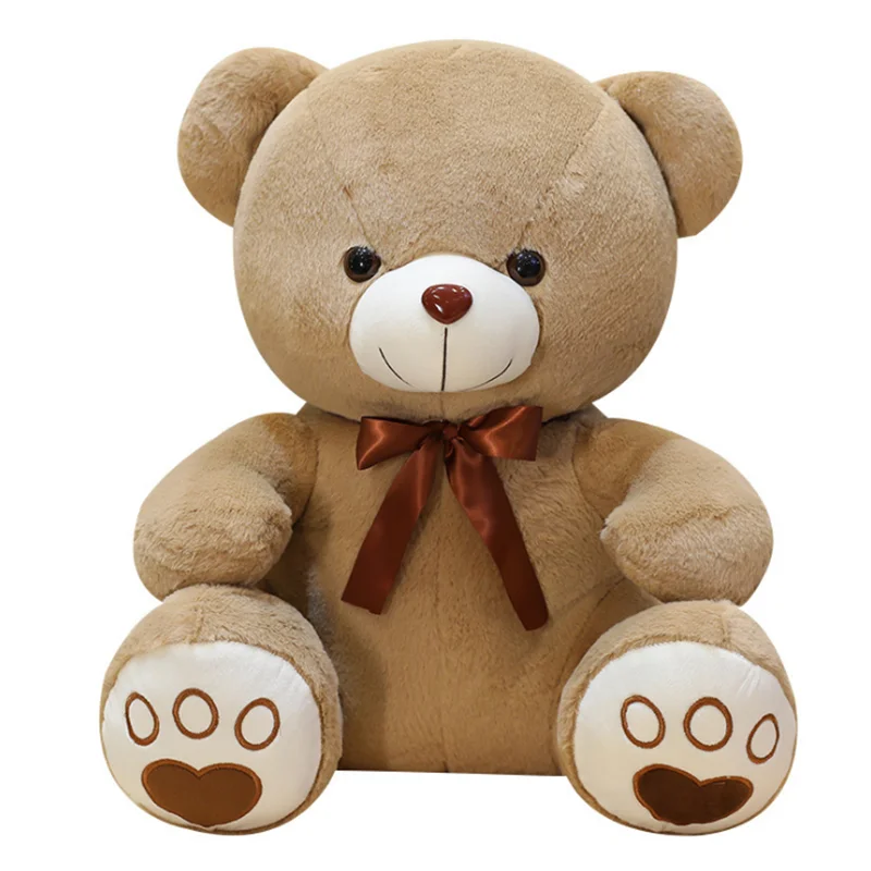 Yüksek kaliteli 35/50/60CM 5 renkler güzel yay-düğüm Teddy Bear bebek dolması hayvan ayı peluş oyuncaklar severler kız doğum günü bebek hediye