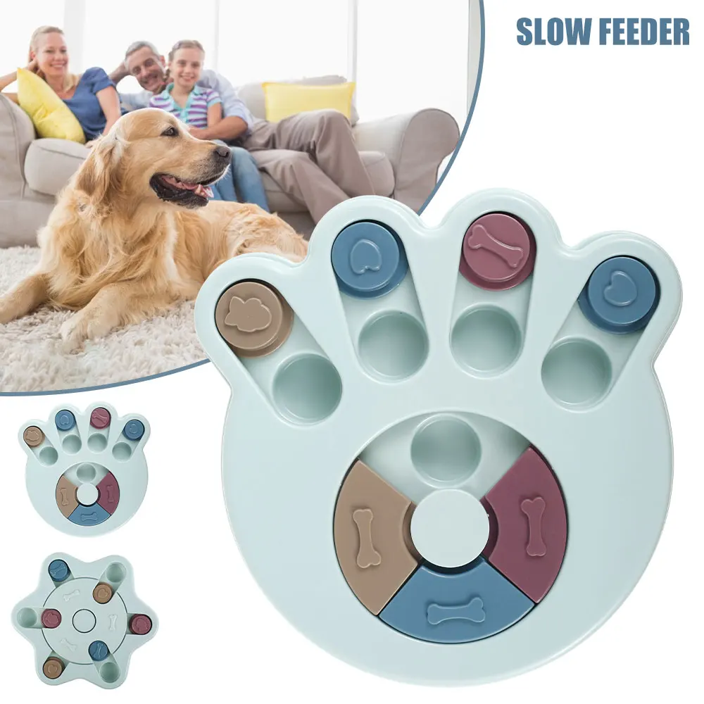

Игрушки-головоломки для собак, медленная кормушка, интерактивный дозатор для щенков, IQ-корма, медленно едает, нескользящая чаша, игра для об...