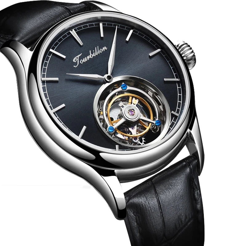 

Aesop Men's Tourbillon Mechanical Movement Watch Mens Sapphire Skeleton Watch For Men Luxury Brand Waterproof montre homme luxe