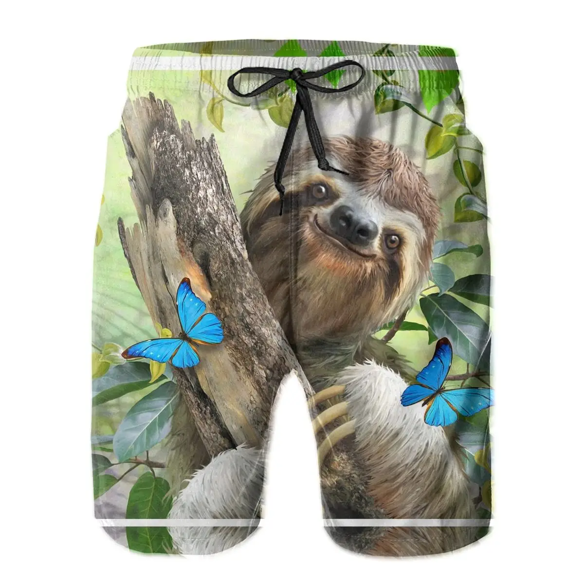 

Новые милые Мультяшные плюшевые шорты Ленивец, мужские летние пляжные шорты для отпуска, повседневные Джоггеры для лета с мультяшным принт...