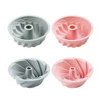 6 inch cake molds silicone non stick mousse chiffon pudding jelly ice cream pink blue hollow round kitchen tools bakeware