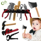 14 шт.компл. инструменты для моделирования и ремонта, игрушки для мальчиков, ролевая игра, модель сделай сам, инструмент, игровой домик, садовый игрушечный набор, детские подарки ZXH