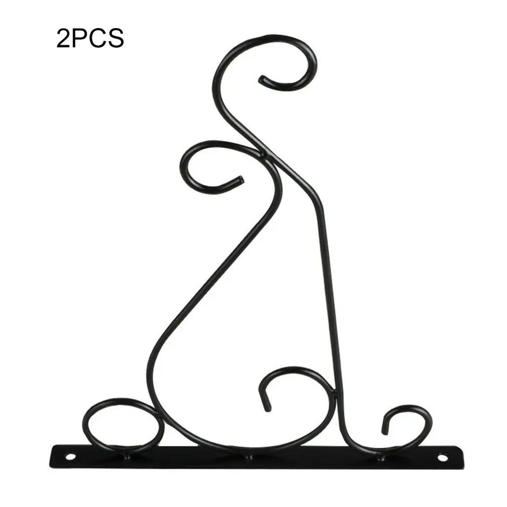 

2 Pcs Iron Wall Hanging Plant Durable Stand 11.8 Inches Flower Pot Hook For Bird Feeder Lantern Wind Chime