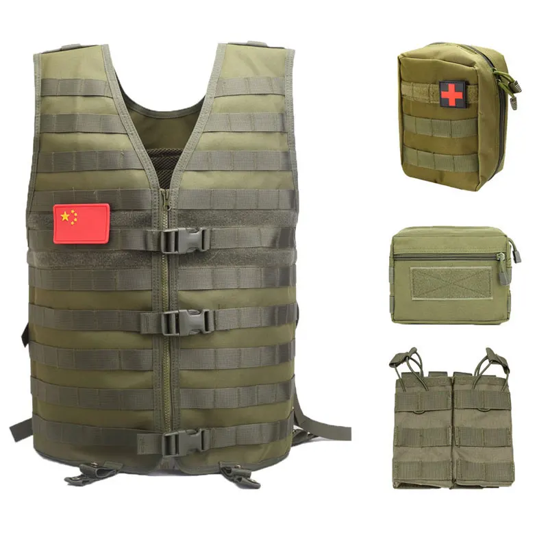

Tactical Airsoft Vest Military Army Duty Molle Vest Outdoor Sports Utility Camouflage Gear CS Wargame Hunting Vest Adjustable