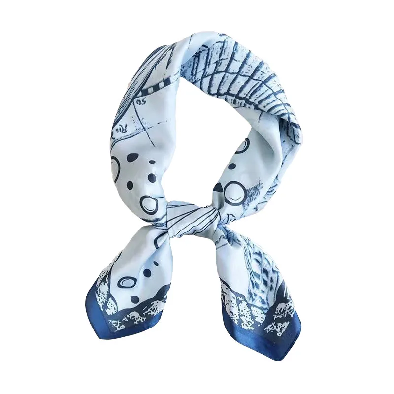

Compass Shell Printing Pattern Women's Scarf Decorative Scarf Women's Handkerchief Square Women's Scarf