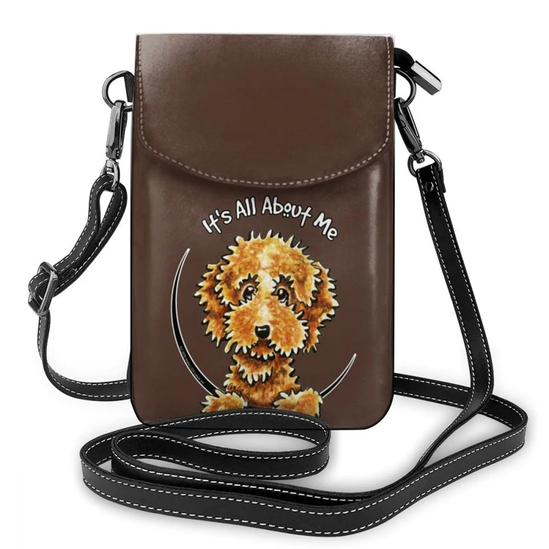 Женская сумка через плечо Poodle кожаная высокого качества многофункциональные