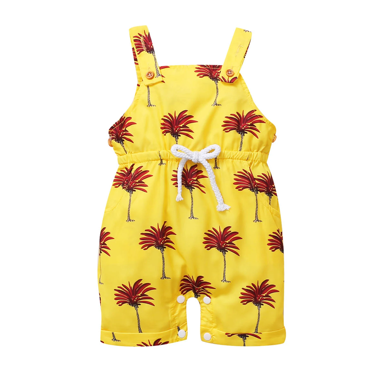 

Детский комбинезон с принтом, комбинезон для маленьких мальчиков и девочек с квадратным вырезом и длинными брюками, комбинезон с Кулиской