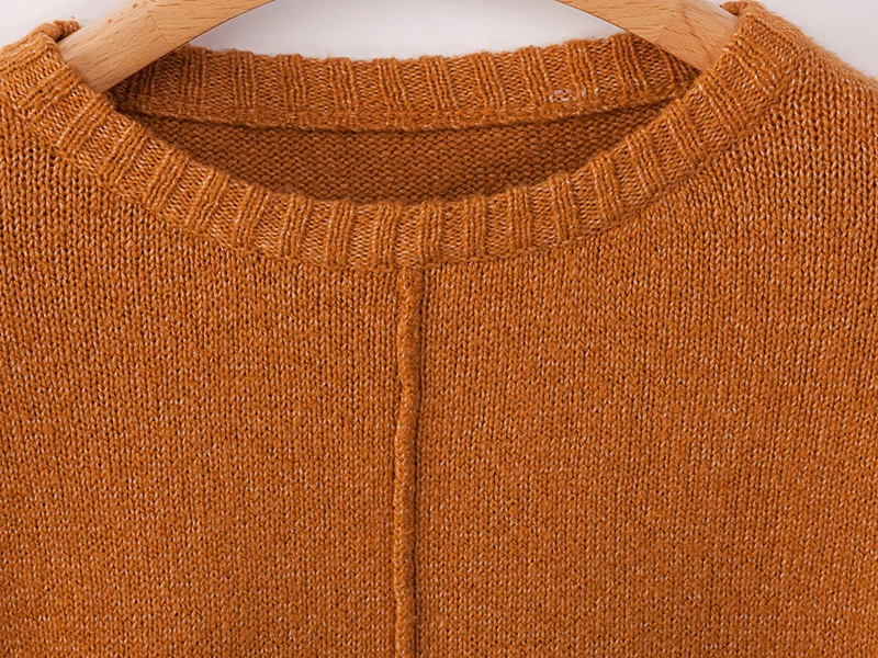 

2019 Women Autumn Winter Solid O Neck Long Sleeve Harajuku Loose Casual Streetwear Knitted Pullovers Sweater SJ4049M