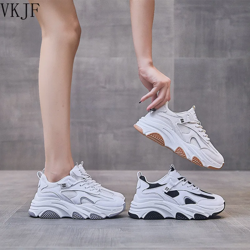 

Женские кроссовки на платформе, повседневные Нескользящие кроссовки для бега, сезон 2021