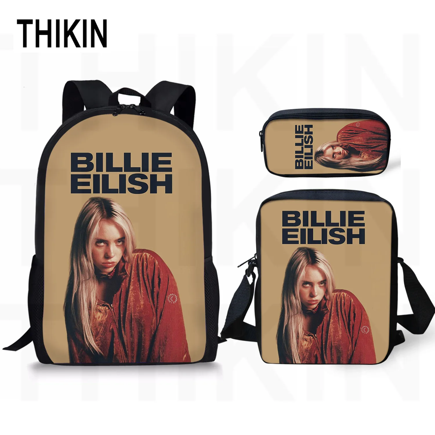 As picture THIKIN Spider-Girl Billie Eilish, школьные сумки с принтом, детские сумки, популярные повседневные сумки для девочек, детские сумки на плечо, на заказ - Цвет: As picture