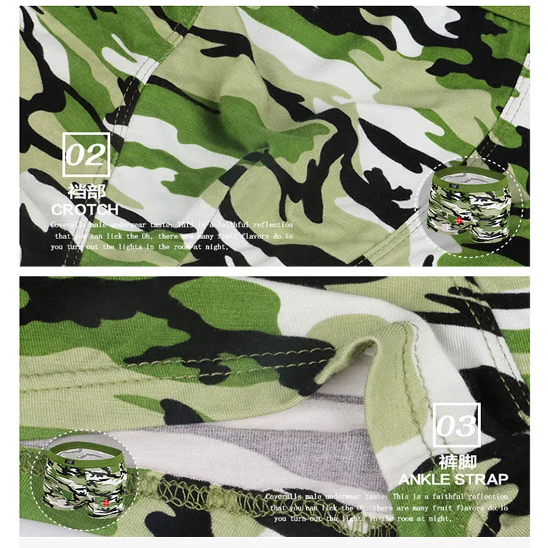 

Mens Boxers Underwear Brand 4pLot Short Modal Camouflage Man Boxer Shorts Sexy Underpants Gift Boxershort Soft Male Pantie