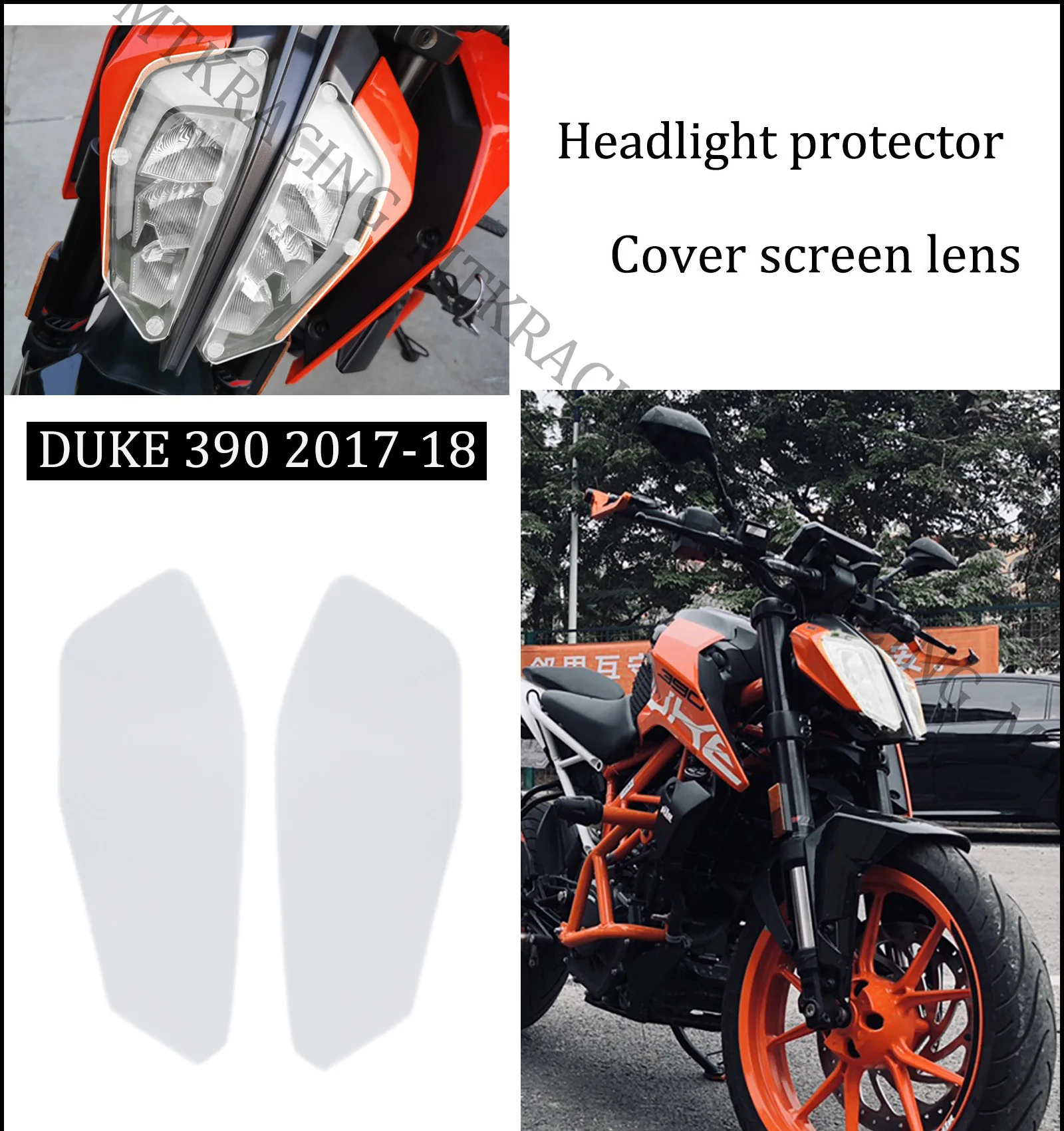 MTKRACING для KTM DUKE 125 390 790 DUKE390 DUKE790 Защитная крышка передней фары 2017 2018|Накладки и