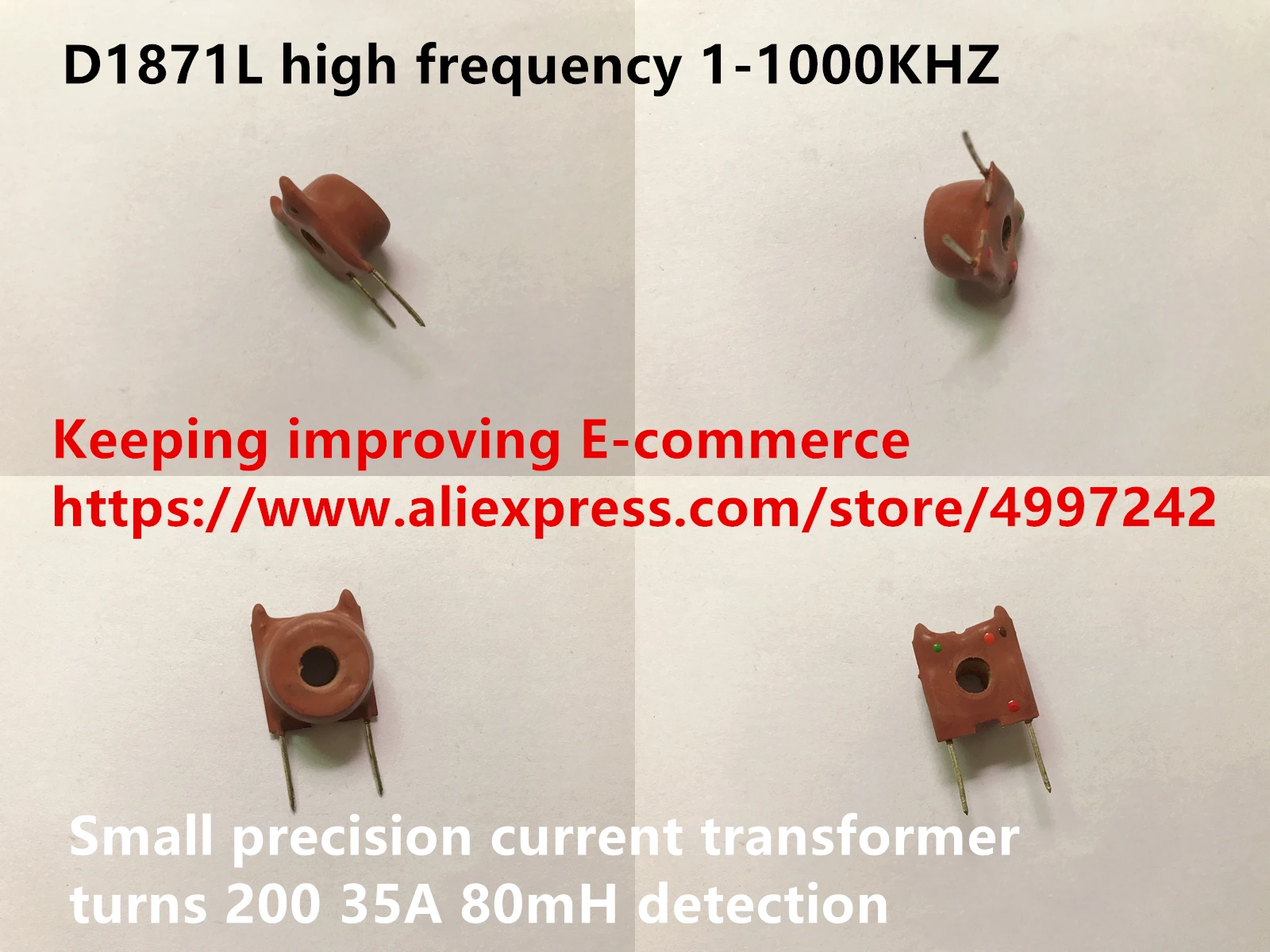 Оригинальный Новый высокочастотный 1 100% кГц прецизионный трансформатор тока 1000