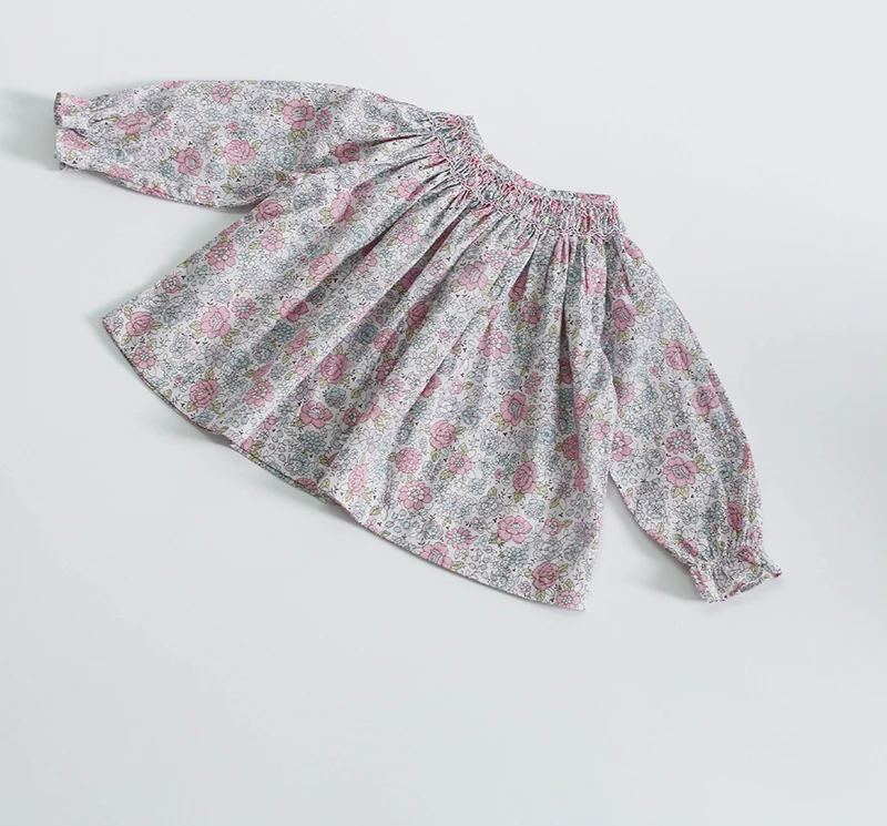 Футболка с длинными рукавами для девочек детская хлопковая круглым вырезом