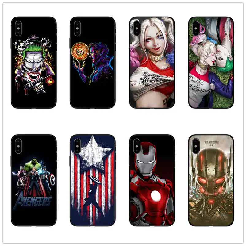 Марвел из Мстителей Харли Куинн чехол для телефона iphone SE XR 5 6 5s X 7 8 6S PLUS XS MAX Чехлы
